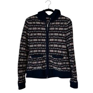 Polo by Ralph Lauren Navy and White Patterned Cardigan